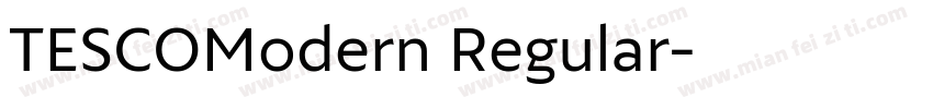 TESCOModern Regular字体转换